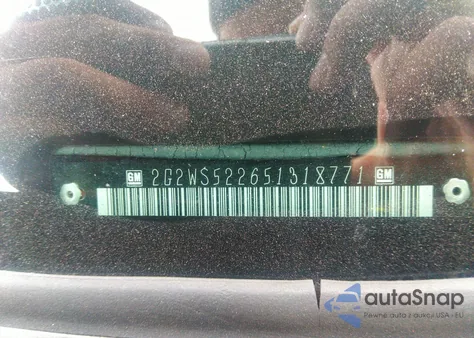 2005 Pontiac Grand Prix Gt z USA, uszkodzony, nr VIN 2G2WS522651318771